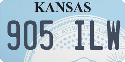KS license plate 905ILW