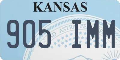 KS license plate 905IMM