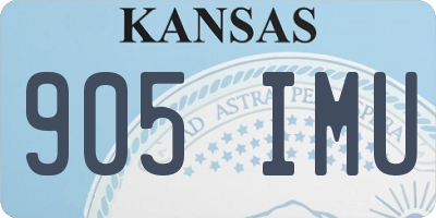 KS license plate 905IMU
