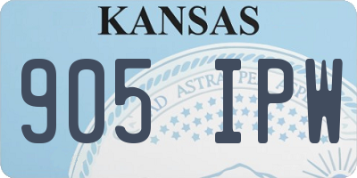 KS license plate 905IPW