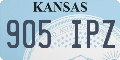 KS license plate 905IPZ