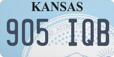 KS license plate 905IQB