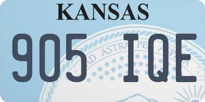 KS license plate 905IQE