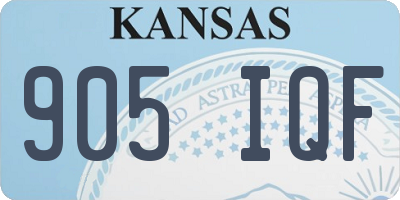 KS license plate 905IQF