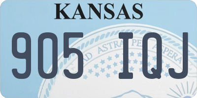KS license plate 905IQJ