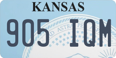 KS license plate 905IQM