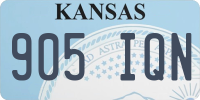 KS license plate 905IQN