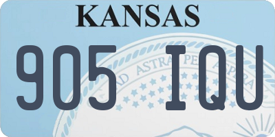 KS license plate 905IQU