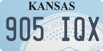 KS license plate 905IQX