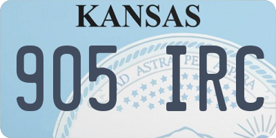 KS license plate 905IRC