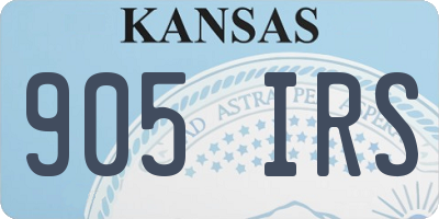 KS license plate 905IRS