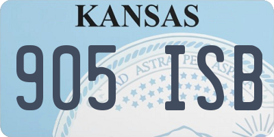 KS license plate 905ISB