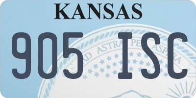 KS license plate 905ISC