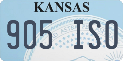 KS license plate 905ISO