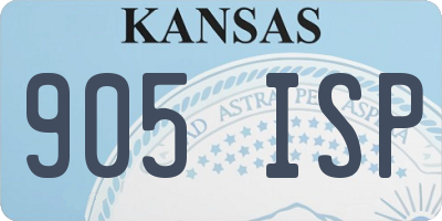 KS license plate 905ISP