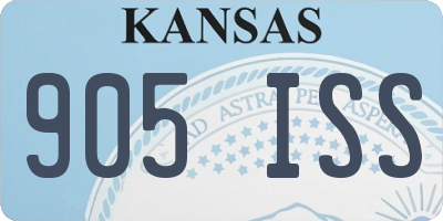 KS license plate 905ISS