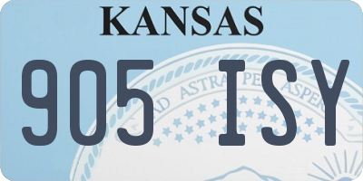 KS license plate 905ISY