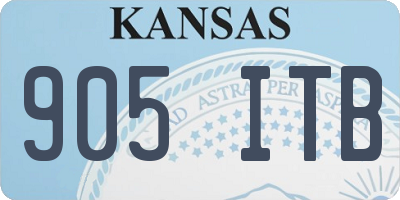 KS license plate 905ITB