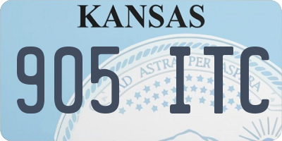 KS license plate 905ITC