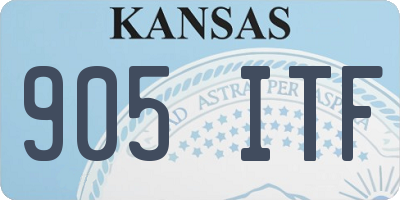 KS license plate 905ITF