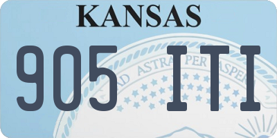 KS license plate 905ITI