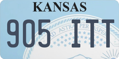 KS license plate 905ITT