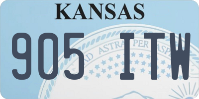 KS license plate 905ITW