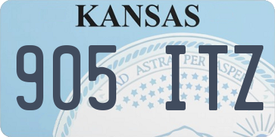 KS license plate 905ITZ