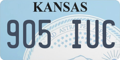 KS license plate 905IUC