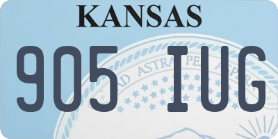 KS license plate 905IUG