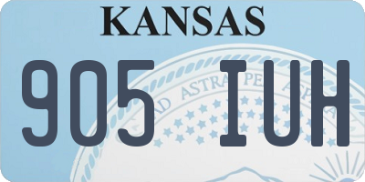 KS license plate 905IUH