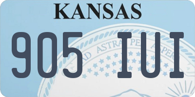 KS license plate 905IUI
