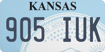 KS license plate 905IUK