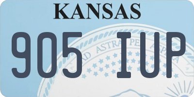 KS license plate 905IUP