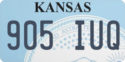 KS license plate 905IUQ