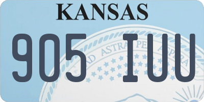 KS license plate 905IUU