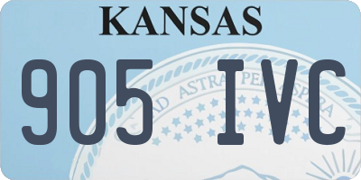KS license plate 905IVC