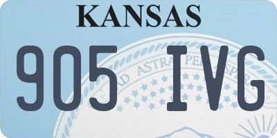 KS license plate 905IVG