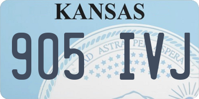 KS license plate 905IVJ