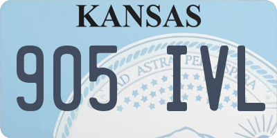 KS license plate 905IVL