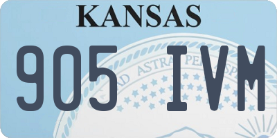 KS license plate 905IVM