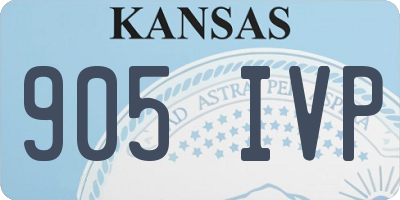 KS license plate 905IVP