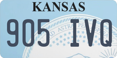 KS license plate 905IVQ