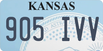 KS license plate 905IVV
