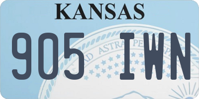 KS license plate 905IWN