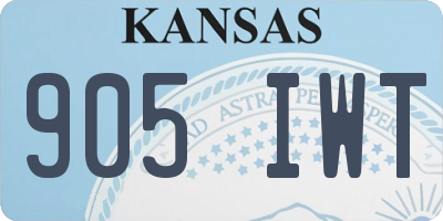 KS license plate 905IWT