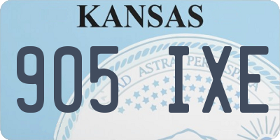 KS license plate 905IXE