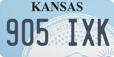 KS license plate 905IXK