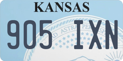 KS license plate 905IXN