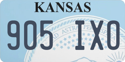 KS license plate 905IXO